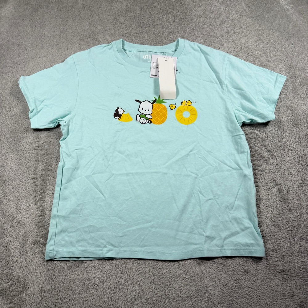 Uniqlo Sanrio Characters Fruits Kids 150 Green Pochacco Pineapple Graphic Tee